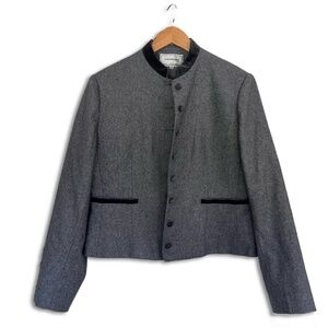 VTG David Benjamin Ltd. Blazer Women's size (UK 18) (USA 14) Gray Wool Velvet